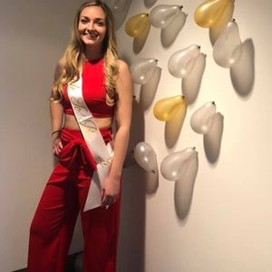 Red Two Piece Co-ordinate Set